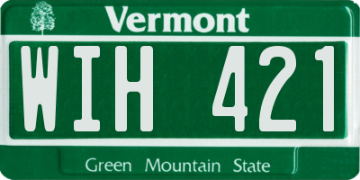 VT license plate WIH421