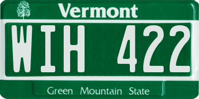 VT license plate WIH422