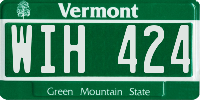 VT license plate WIH424