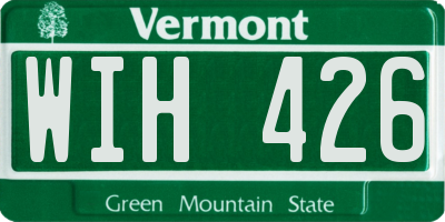 VT license plate WIH426