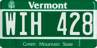 VT license plate WIH428