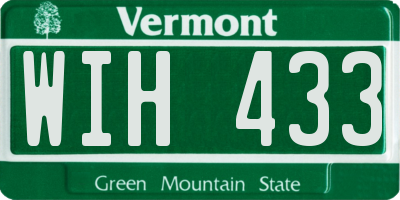 VT license plate WIH433