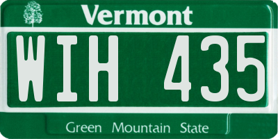 VT license plate WIH435