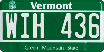 VT license plate WIH436