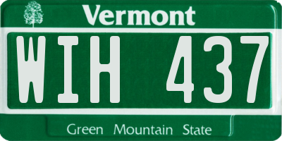 VT license plate WIH437