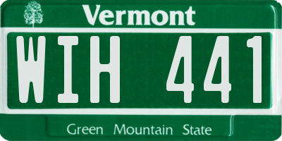 VT license plate WIH441