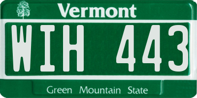 VT license plate WIH443