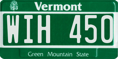 VT license plate WIH450