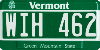 VT license plate WIH462