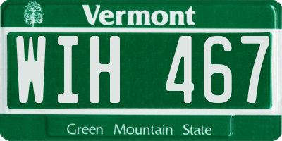 VT license plate WIH467
