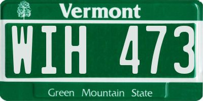 VT license plate WIH473