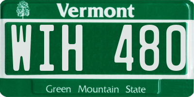 VT license plate WIH480