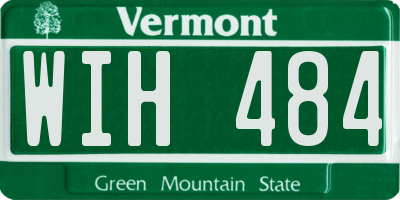VT license plate WIH484