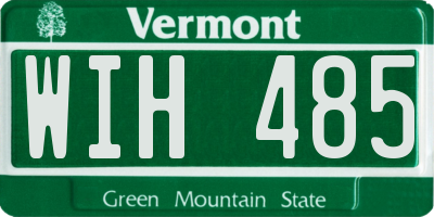 VT license plate WIH485