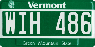 VT license plate WIH486