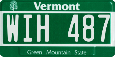 VT license plate WIH487