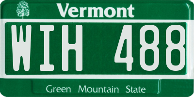 VT license plate WIH488