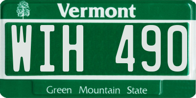 VT license plate WIH490