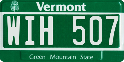 VT license plate WIH507