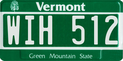 VT license plate WIH512