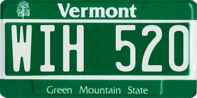 VT license plate WIH520