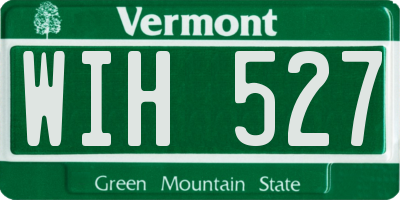 VT license plate WIH527