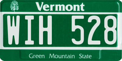VT license plate WIH528