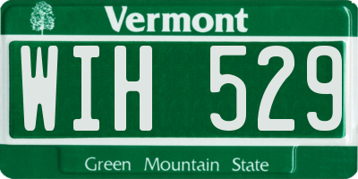 VT license plate WIH529