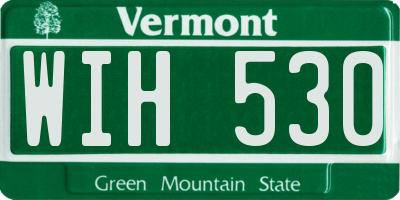 VT license plate WIH530