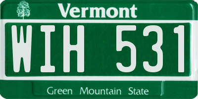VT license plate WIH531