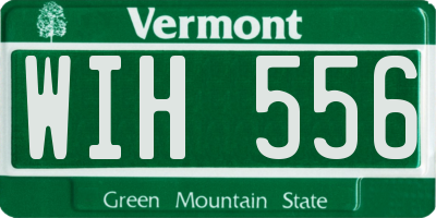 VT license plate WIH556