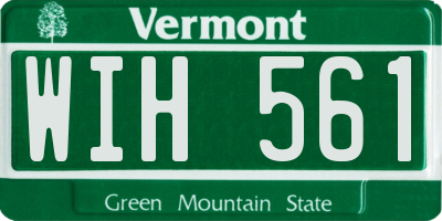 VT license plate WIH561