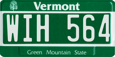 VT license plate WIH564