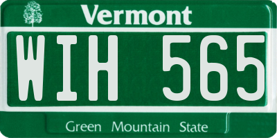 VT license plate WIH565