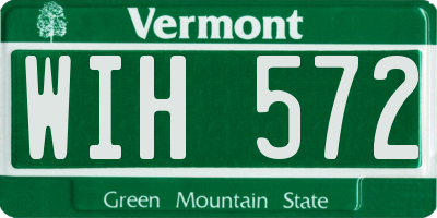 VT license plate WIH572