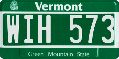 VT license plate WIH573