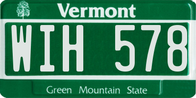 VT license plate WIH578