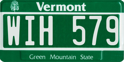VT license plate WIH579