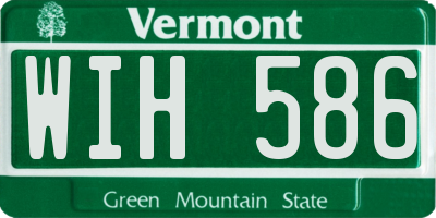 VT license plate WIH586