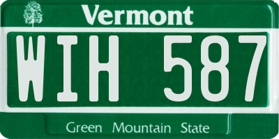 VT license plate WIH587