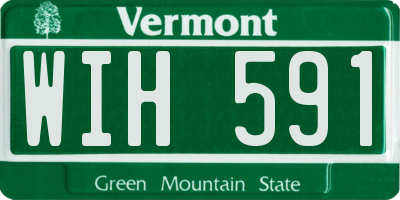VT license plate WIH591