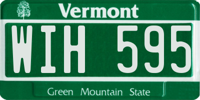 VT license plate WIH595