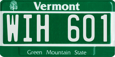 VT license plate WIH601