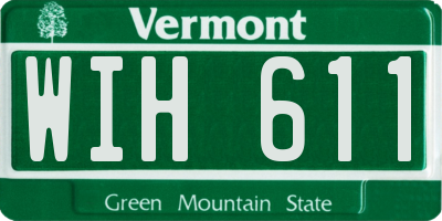 VT license plate WIH611
