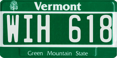 VT license plate WIH618