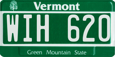 VT license plate WIH620