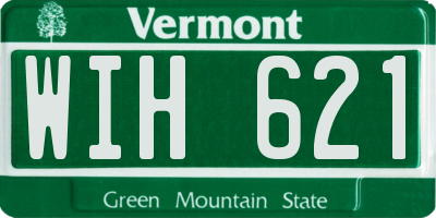 VT license plate WIH621