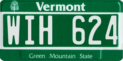 VT license plate WIH624