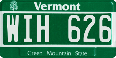 VT license plate WIH626