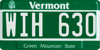 VT license plate WIH630